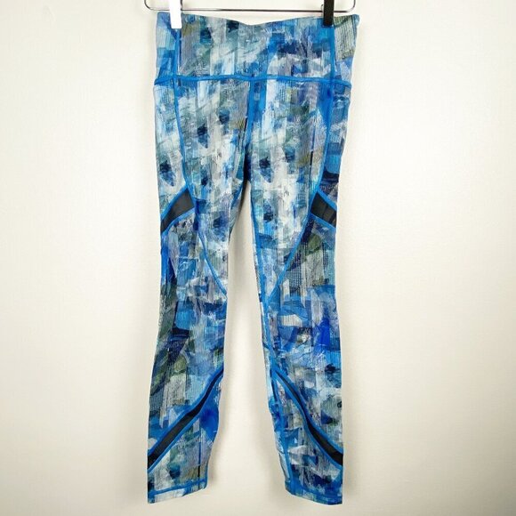 LULULEMON | Blue White Black All Over Pattern Leggings 6 - Picture 1 of 9